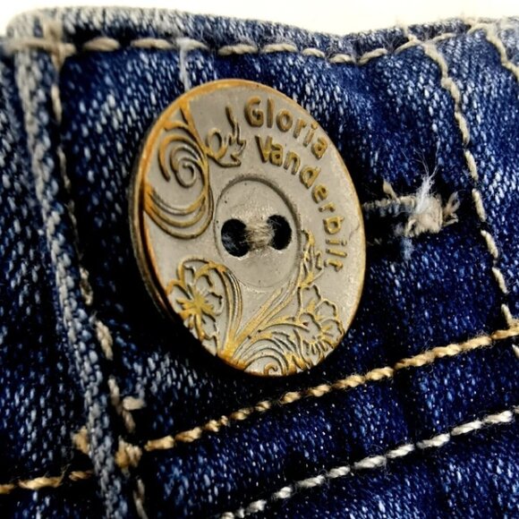 Gloria Vanderbilt Women's Blue Capris High Rise - Picture 10 of 12